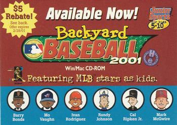 2000 Pacific #NNO Backyard Baseball Rebate Offer Front