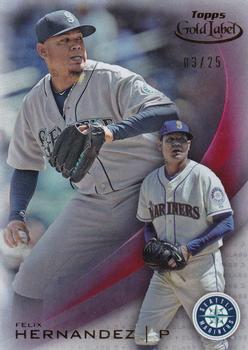 2016 Topps Gold Label - Class 3 Red #40 Felix Hernandez Front