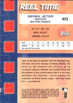 2002 Stadium Club - Reel Time #RT2 Derek Jeter  Back