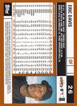 2002 Topps - Gold #26 Eric Davis Back