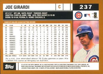 2002 Topps - Home Team Advantage #237 Joe Girardi  Back