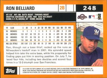 2002 Topps - Home Team Advantage #248 Ron Belliard Back