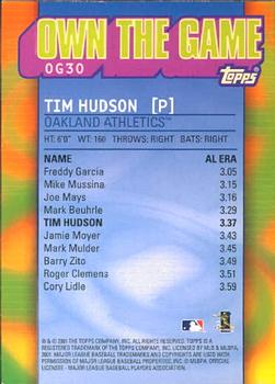2002 Topps - Own the Game #OG30 Tim Hudson Back