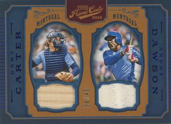 2016 Panini Prime Cuts - Combo Player Materials Blue #CPM-CD Andre Dawson / Gary Carter Front
