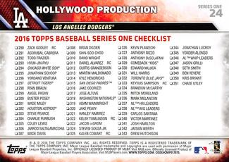 2016 Topps Mini #24 Hollywood Production Back