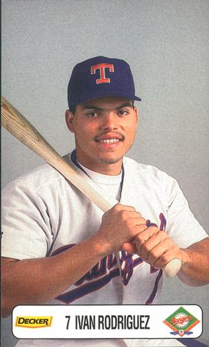 1993 Decker Texas Rangers Photocards #NNO Ivan Rodriguez Front