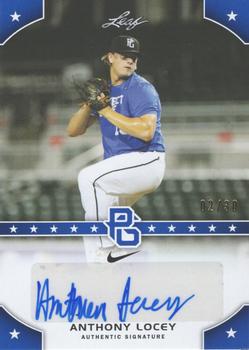 2015 Leaf Perfect Game National Showcase - Base Autograph Blue #PG-AL2 Anthony Locey Front
