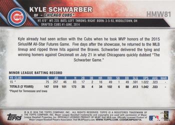 2016 Topps Holiday #HMW81 Kyle Schwarber Back