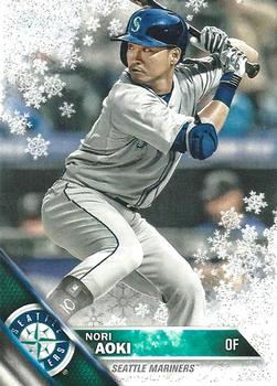 2016 Topps Holiday - Metallic Snowflake #HMW38 Nori Aoki Front