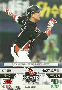 2016 SMG Ntreev Baseball's Best Players Forever Ace #KT005 Jung-Bok Oh Front