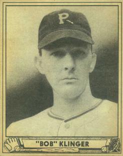 1940 Play Ball #165 Bob Klinger Front