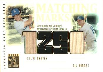 2002 Topps Tribute - Matching Marks Dual Relics #MM-GH Steve Garvey / Gil Hodges Front