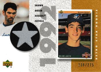 2002 UD Authentics - Retro Star Rookie Jerseys Gold #SR-SG Shawn Green  Front