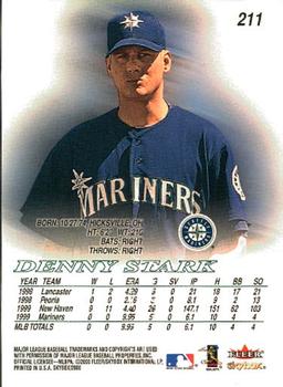 2000 SkyBox #211 Denny Stark Back