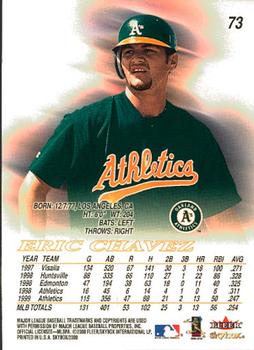 2000 SkyBox #73 Eric Chavez Back