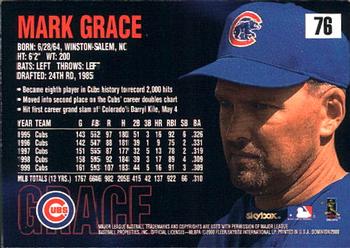 2000 SkyBox Dominion #76 Mark Grace Back