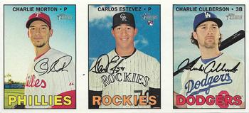 2016 Topps Heritage - 1967 Ad Panels #NNO Charlie Morton / Carlos Estevez / Charlie Culberson Front