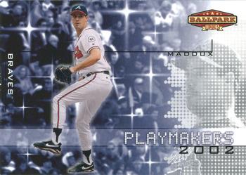 2002 Upper Deck Ballpark Idols - Playmakers #P19 Greg Maddux  Front