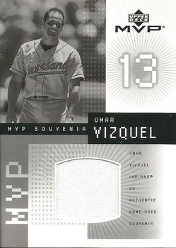 2002 Upper Deck MVP - Game Souvenirs Jersey #J-OV Omar Vizquel Front