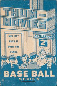 1937 Goudey Thum-Movies (R342) #3 Mel Ott Front