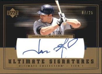2002 Upper Deck Ultimate Collection - Signatures Tier 1 Gold #JG1 Jason Giambi  Front