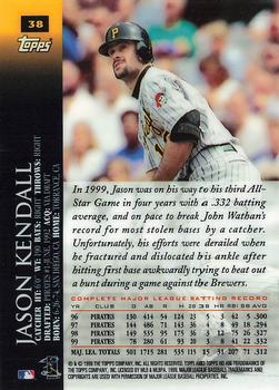 2000 Topps HD #38 Jason Kendall Back