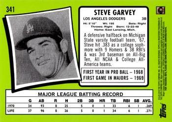 2010 Topps Update - The Cards Your Mom Threw Out (Original Back) #341 Steve Garvey Back