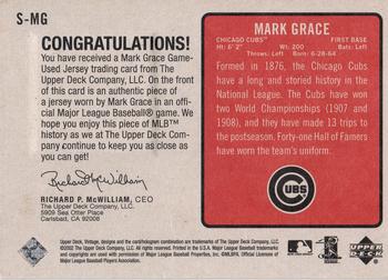 2002 Upper Deck Vintage - Special Collection Game Jersey #S-MG Mark Grace Back