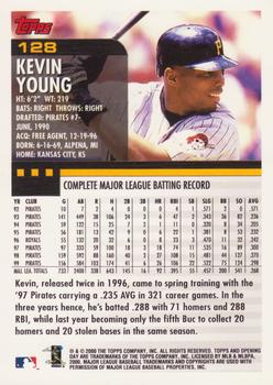 2000 Topps Opening Day #128 Kevin Young Back