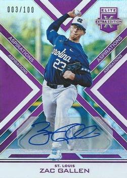 2016 Panini Elite Extra Edition - Autographs Aspirations Purple #114 Zac Gallen Front