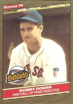 1986 Donruss Highlights #32 Bobby Doerr Front