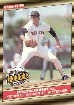 1986 Donruss Highlights #47 Bruce Hurst Front