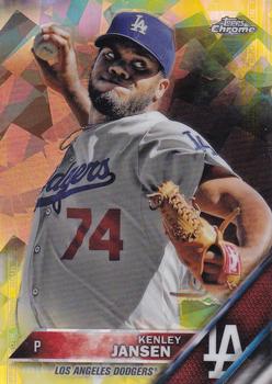 2016 Topps - Chrome Sapphire 65th Anniversary Edition Gold #458 Kenley Jansen Front