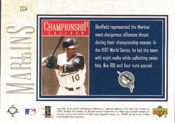 2002 Upper Deck - Championship Caliber #CC4 Gary Sheffield  Back