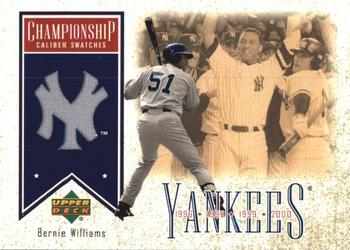 2002 Upper Deck - Championship Caliber Swatches #CC-BW Bernie Williams  Front