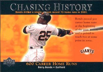 2002 Upper Deck - Chasing History #CH4 Barry Bonds  Front