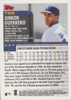 2000 Topps Traded & Rookies #T62 Junior Guerrero Back