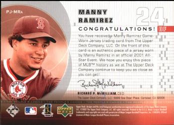 2002 Upper Deck - The People's Choice #PJ-MRA Manny Ramirez  Back