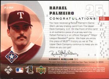 2002 Upper Deck - The People's Choice #PJ-RP Rafael Palmeiro Back