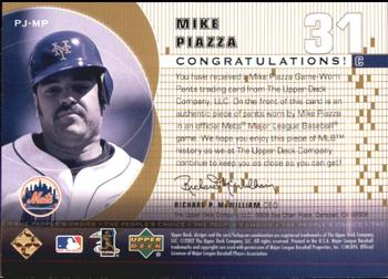 2002 Upper Deck - The People's Choice Gold #PJ-MP Mike Piazza  Back