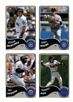 2003 Bazooka - 4-on-1 Stickers #12 Robert Fick / Mo Vaughn / Edgar Martinez / Bret Boone Front