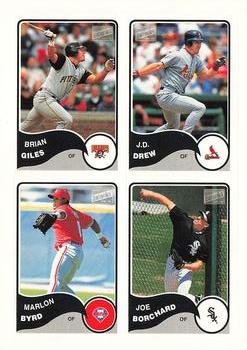 2003 Bazooka - 4-on-1 Stickers #29 Brian Giles / J.D. Drew / Marlon Byrd / Joe Borchard Front