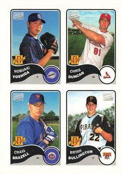 2003 Bazooka - 4-on-1 Stickers #52 Bryan Bullington / Nobuaki Yoshida / Craig Brazell / Chris Duncan Front