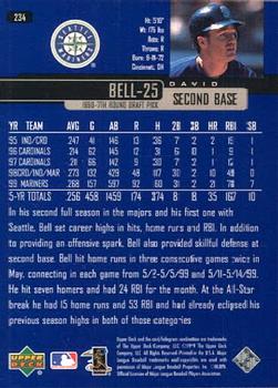 2000 Upper Deck #234 David Bell Back