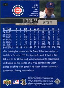 2000 Upper Deck #74 Jon Lieber Back