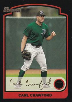 2003 Bowman - Gold #25 Carl Crawford Front