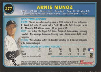 2003 Bowman - Gold #277 Arnie Munoz Back