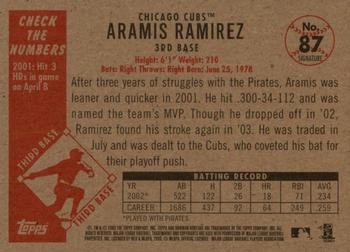 2003 Bowman Heritage - Facsimile Signature #87 Aramis Ramirez Back