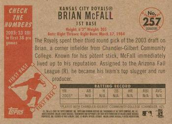 2003 Bowman Heritage - Facsimile Signature #257 Brian McFall Back