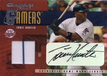 2003 Donruss/Leaf/Playoff (DLP) Rookies & Traded - Gamers Autographs #G-29 Torii Hunter Front